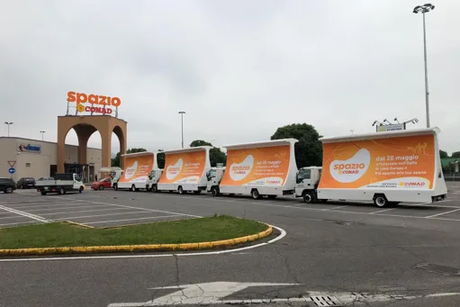 Camion vela campagne pubblicitarie