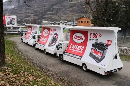 Camion vela campagne pubblicitarie