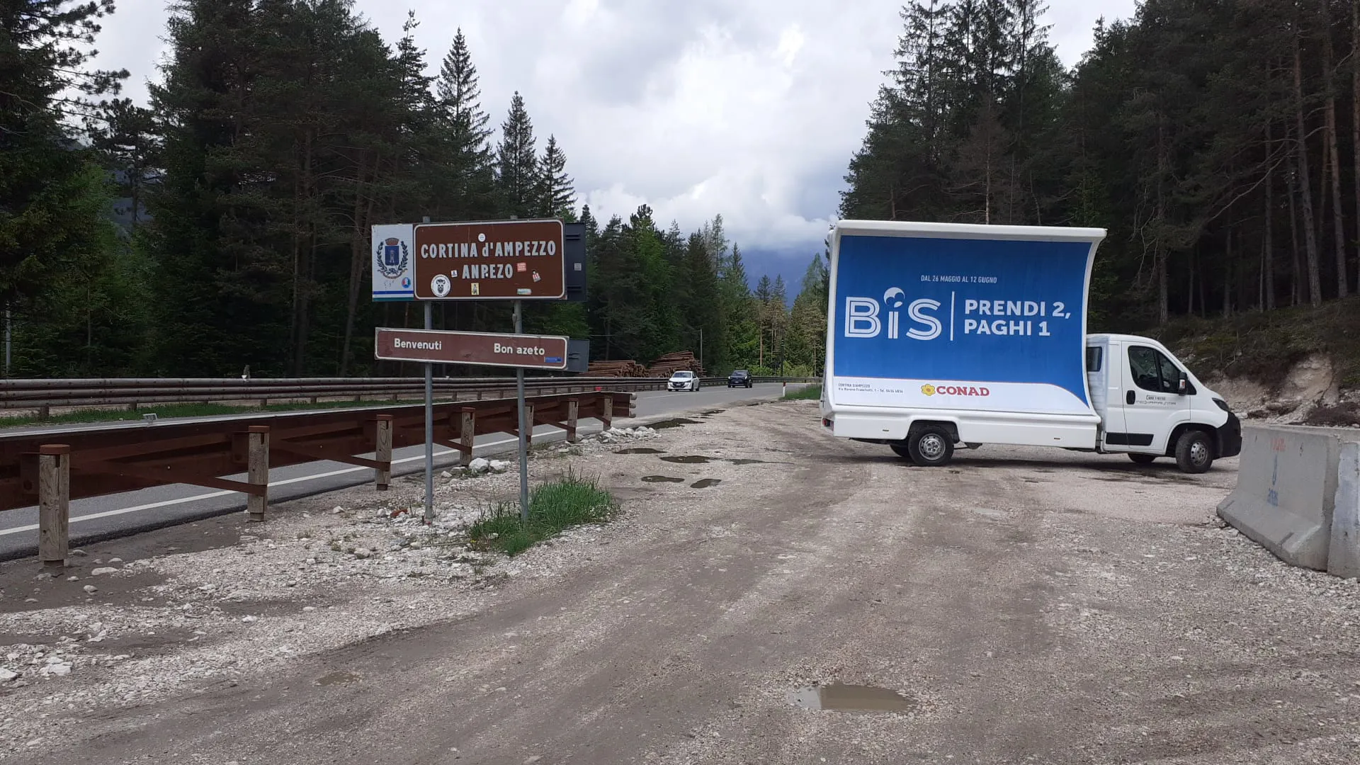 Camion vela a Belluno